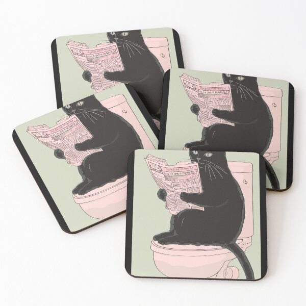 Item preview, Black Cat Reading Newspaper designed and sold by Nuriasmika.
