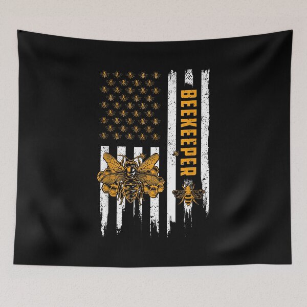 Item preview, Beekeeping American Flag designed and sold by goombi-creative.