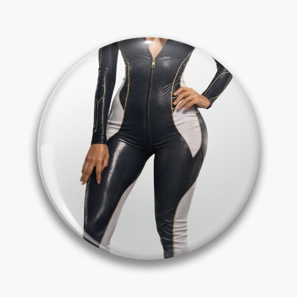 Item preview, Full body portrait of woman in black jumpsuit designed and sold by Creative88Art.