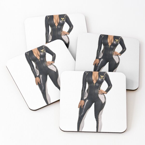 Item preview, Full body portrait of woman in black jumpsuit designed and sold by Creative88Art.