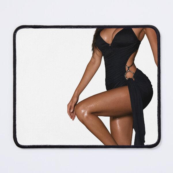 Item preview, Woman wearing black dress with high leg slit designed and sold by Creative88Art.