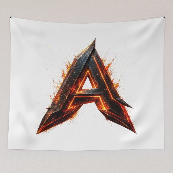 Item preview, InfernoEdge Forge Letter A designed and sold by BlissBlvdShop.