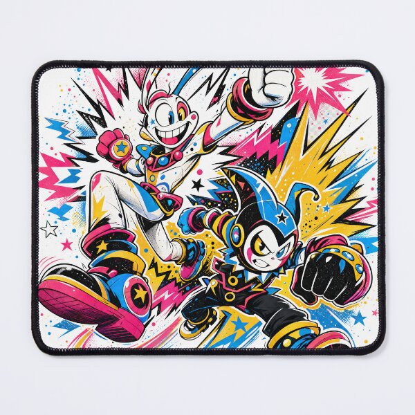 Item preview, Colorful Cartoon Bunny Hero Duo designed and sold by castillomiami.
