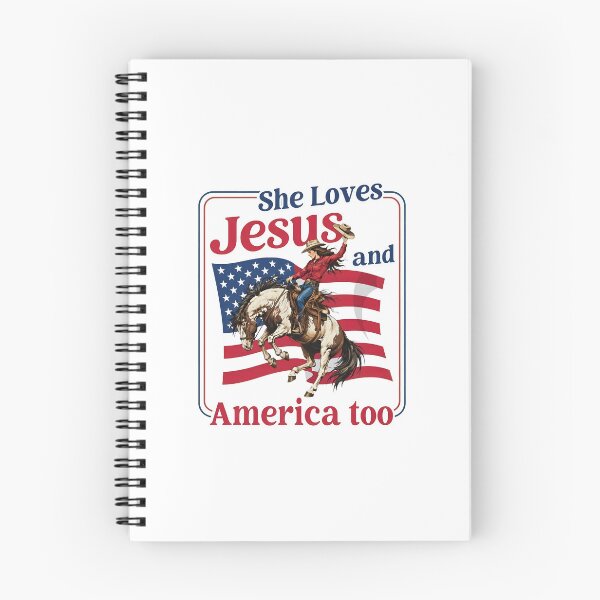 Item preview, She Loves Jesus & America Too Christian 4th of July Cowgirl designed and sold by thomas-frame.