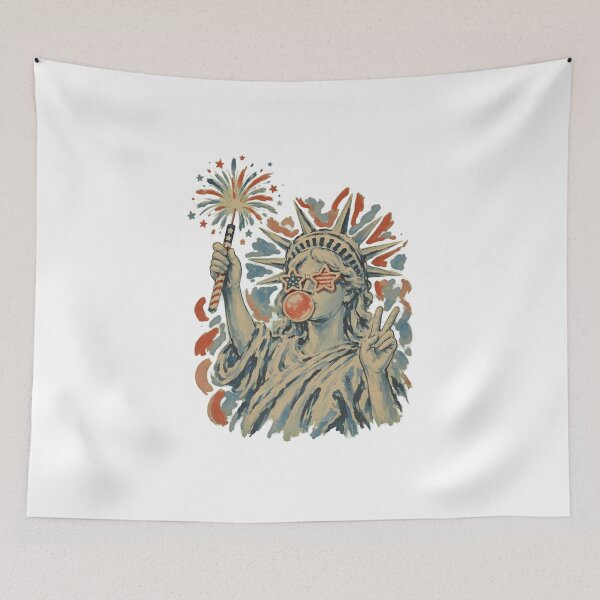 Item preview, Statue of Liberty Blowing Bubble Women Patriotic 4th of July designed and sold by thomas-frame.