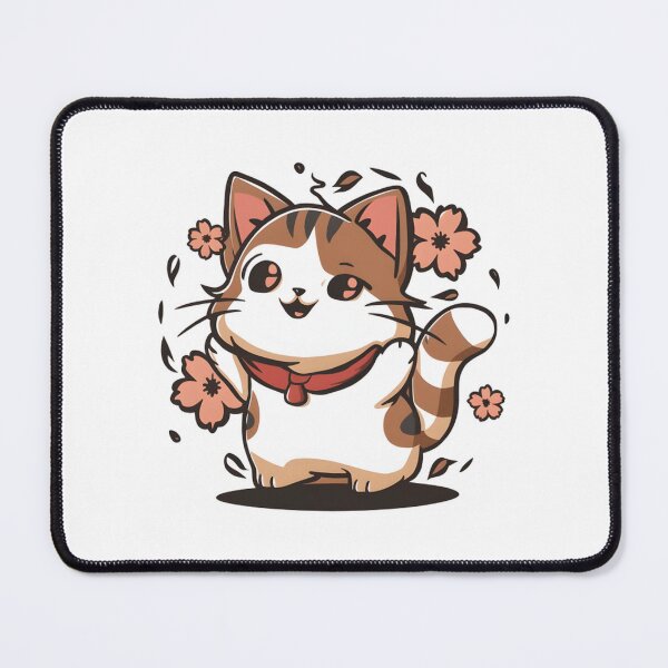 Item preview, Carefree Kawaii Cat Watercolor Art designed and sold by Indulgentjapan.