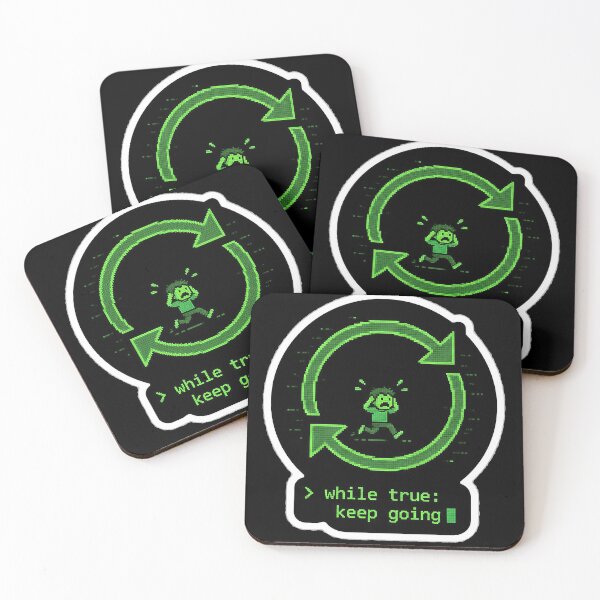 Item preview, While True Keep Going - Funny Infinite Loop Programmer Shirt designed and sold by Geek Tracy Shop.