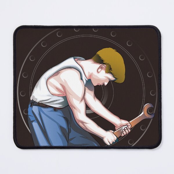 Item preview, Pop Art Industrial Mechanic Working Illustration designed and sold by Lexkon Liu's art.