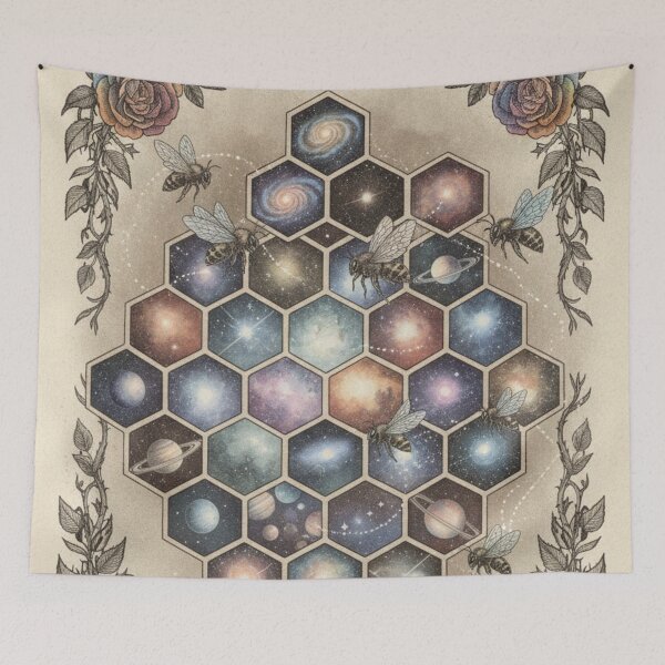 Item preview, Floral Honeycomb | Vintage Natural Geometry designed and sold by HeyHas.