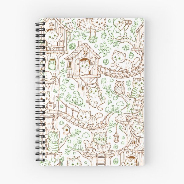 Item preview, Brown and Green Cat Treehouse Art Cute Tree House Wall Art designed and sold by TerScott.
