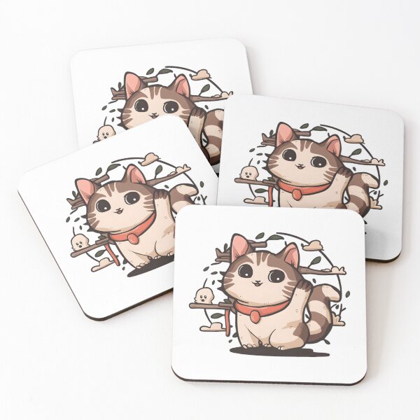 Item preview, Cheeky Japanese Kawaii Cat Illustration designed and sold by Indulgentjapan.