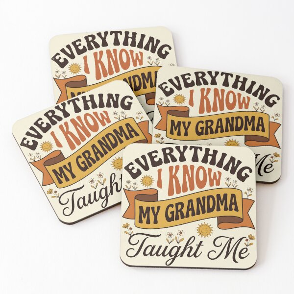 Item preview, Everything I Know My Grandma Taught Me Retro designed and sold by DuckOddity.