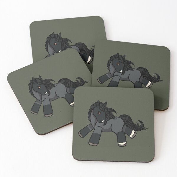 Aperçu de l'œuvre Poney en peluche bleu rouan créée et vendue par Old Water Cryptid .