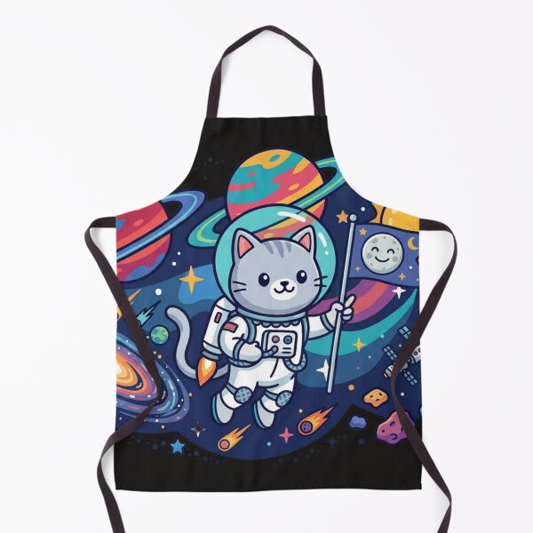 Item preview, Cute Space Cat Astronaut Floating in Galaxy designed and sold by Iampoji.