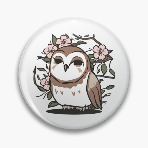 Item preview, Chill Japanese Owl Floral Art designed and sold by Indulgentjapan.