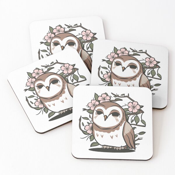 Item preview, Chill Japanese Owl Floral Art designed and sold by Indulgentjapan.