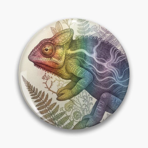 Item preview, Psychedelic Chameleon | Tropical Watercolor Art designed and sold by HeyHas.