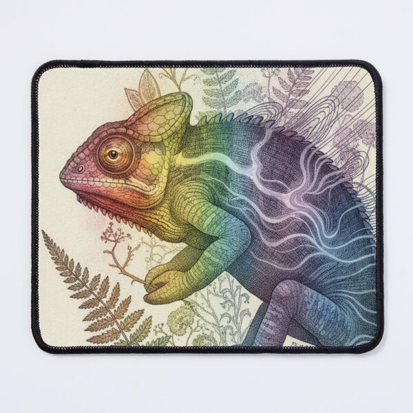 Item preview, Psychedelic Chameleon | Tropical Watercolor Art designed and sold by HeyHas.