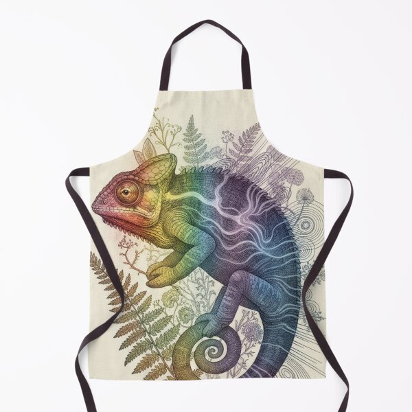 Item preview, Psychedelic Chameleon | Tropical Watercolor Art designed and sold by HeyHas.