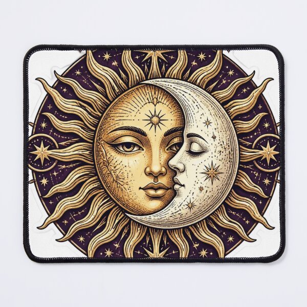 Item preview, Cosmic Sun and Moon Tarot Face Emblem designed and sold by StickyGuys.
