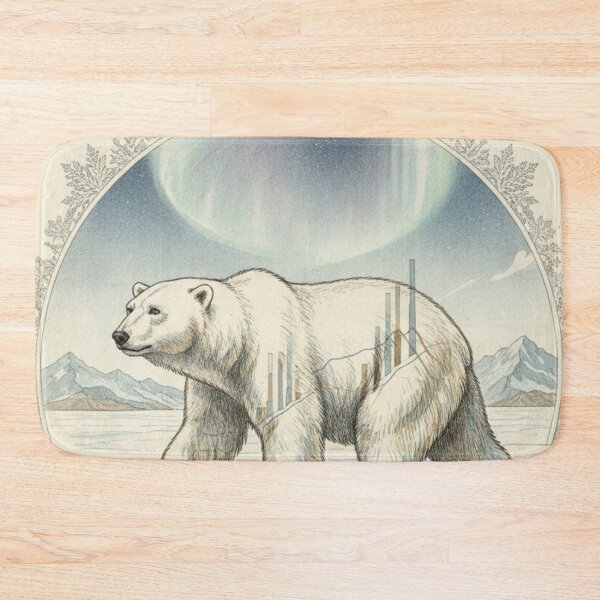 Item preview, Arctic Polar Bear | Wildlife Illustration designed and sold by HeyHas.