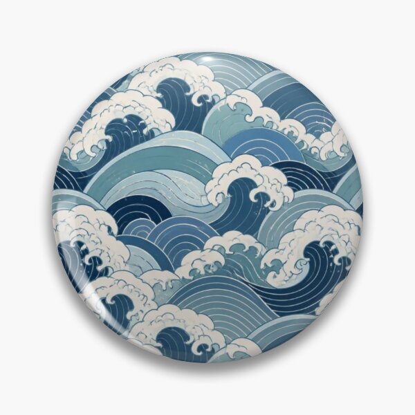 Item preview, Coastal Ocean Wave Japanese Pattern designed and sold by StickyGuys.