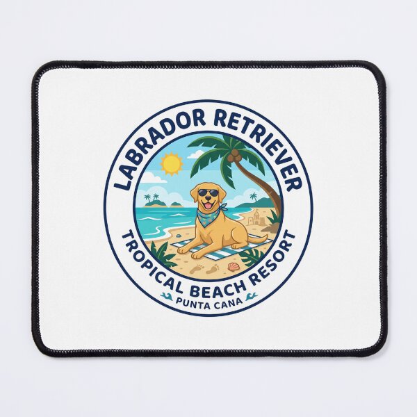 Item preview, Labrador Retriever Tropical Beach Resort Punta Cana Vacation designed and sold by PictoVibe.