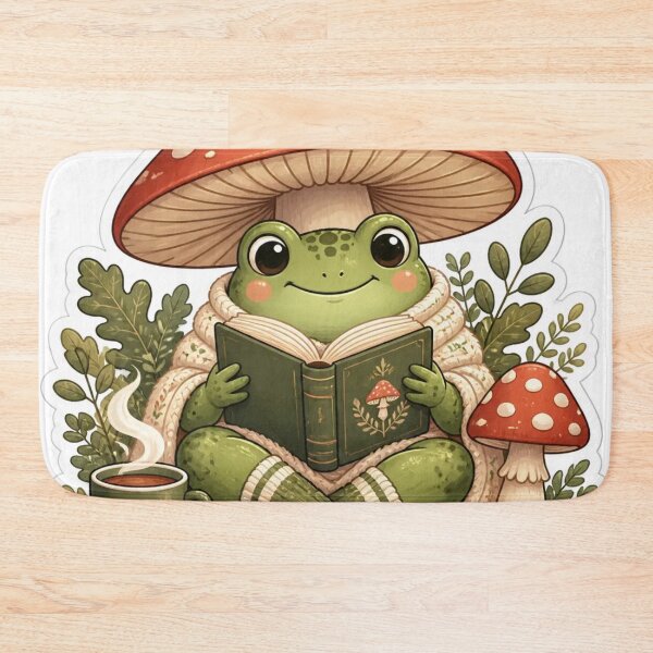 Item preview, Cozy Reading Frog Cottagecore Book Lover designed and sold by StickyGuys.