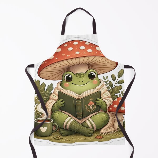 Item preview, Cozy Reading Frog Cottagecore Book Lover designed and sold by StickyGuys.