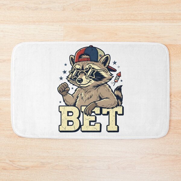 Item preview, Patriotic Raccoon "BET" Slang - 4th of July USA Hat & Sunglasses designed and sold by BumbleBloom7.