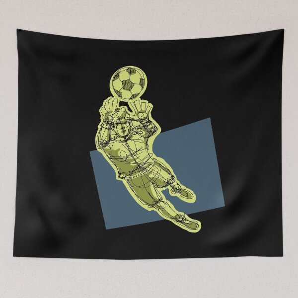 Item preview, Goalkeeper For The Save with black background  designed and sold by missmann.