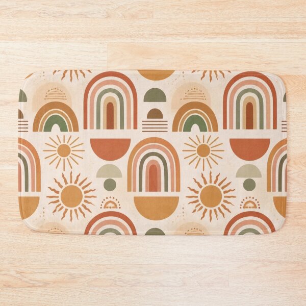 Item preview, Boho Sun Rainbow Earth Tone Pattern designed and sold by StickyGuys.