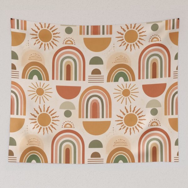 Item preview, Boho Sun Rainbow Earth Tone Pattern designed and sold by StickyGuys.