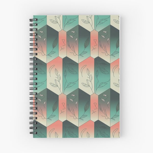 Item preview, Colourful Geometric Hexagon Pattern | Botanical Leaf Seamless Repeat designed and sold by Midnight Veil Designs.