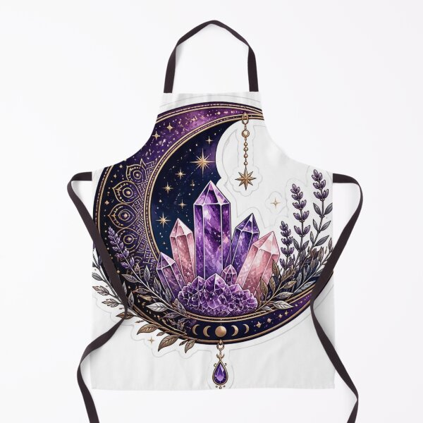 Item preview, Crescent Moon Crystals Witchy Emblem designed and sold by StickyGuys.