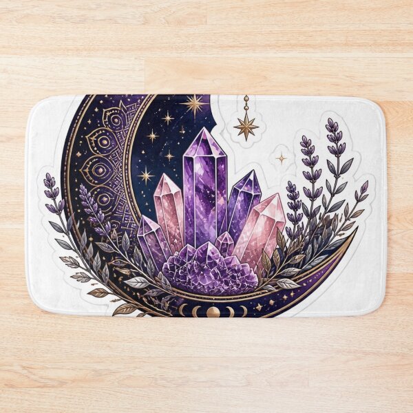 Item preview, Crescent Moon Crystals Witchy Emblem designed and sold by StickyGuys.