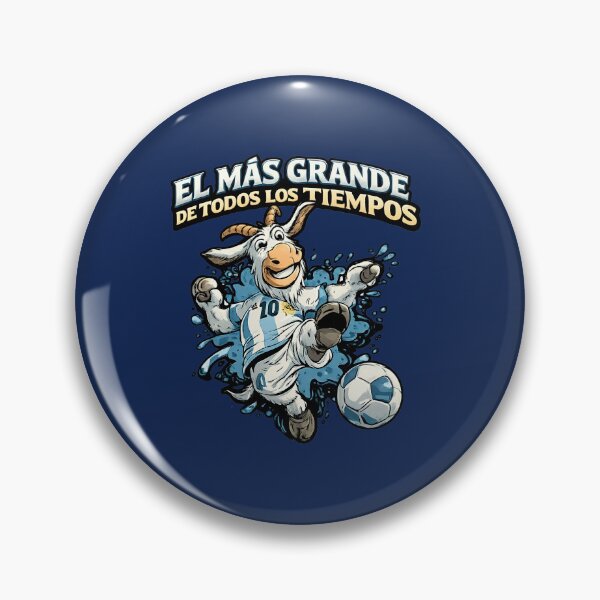 Item preview, El Más Grande de Todos los Tiempos Goat Soccer Argentina Fan Cartoon | Funny Football GOAT Graphic designed and sold by digitalbob60.