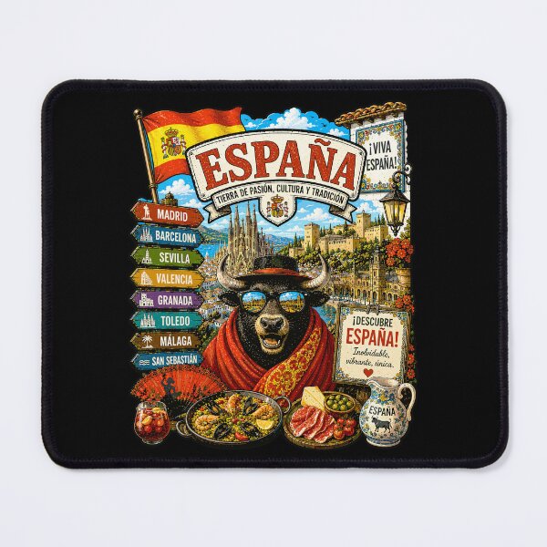 Item preview, Spain Iberian Adventure Bull Travel Art designed and sold by AtuqStudio.