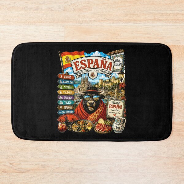 Item preview, Spain Iberian Adventure Bull Travel Art designed and sold by AtuqStudio.