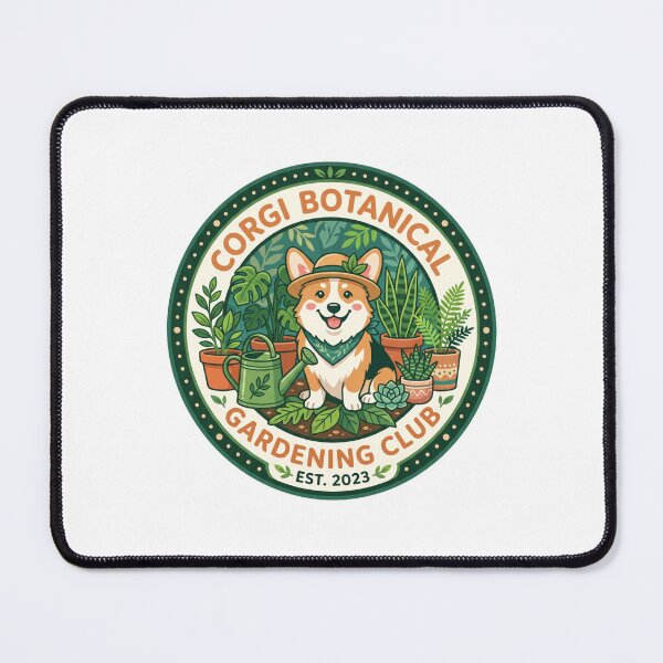 Item preview, Corgi Botanical Gardening Club Plant Parent Flower Pot designed and sold by PictoVibe.
