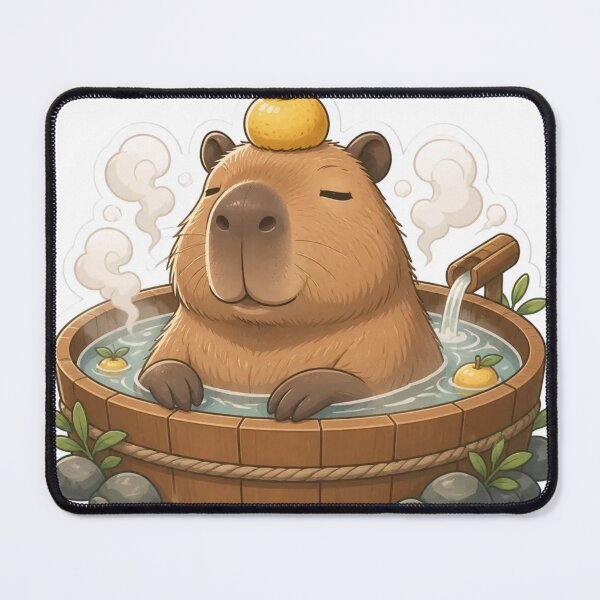 Item preview, Capybara Hot Spring Zen Cute Animal designed and sold by StickyGuys.