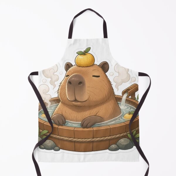 Item preview, Capybara Hot Spring Zen Cute Animal designed and sold by StickyGuys.