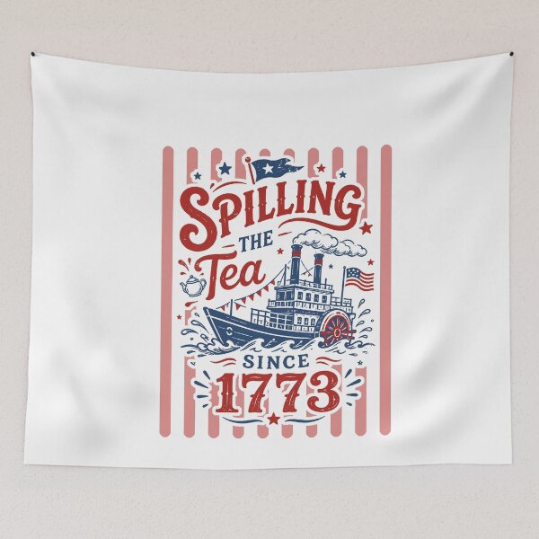 Item preview, Spilling The Tea, Made In The Usa, 4th Of July, Republican designed and sold by vintagearttee.