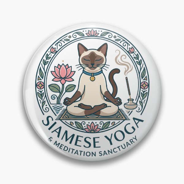 Item preview, Siamese Yoga Meditation Sanctuary Zen Lotus Pose designed and sold by PictoVibe.