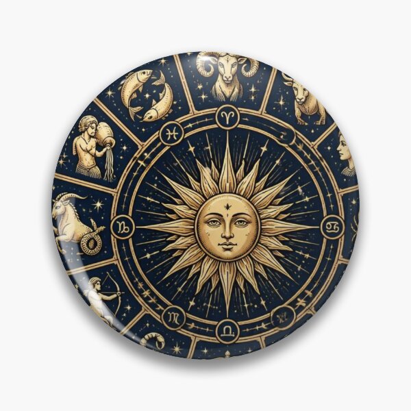 Artikelvorschau, Vintage Astrologie-Rad-Tidiak-Emblem entworfen und verkauft von StickyGuys.