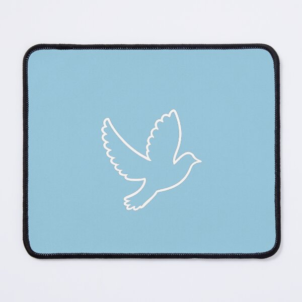 Item preview, Flying Pigeon Outline | Minimalist White Line Art Bird designed and sold by pigeonlovrs.
