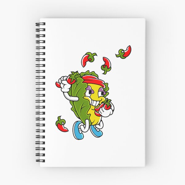 Item preview, Retro Cartoon Lettuce Juggling Chili Peppers designed and sold by Lexkon Liu's art.