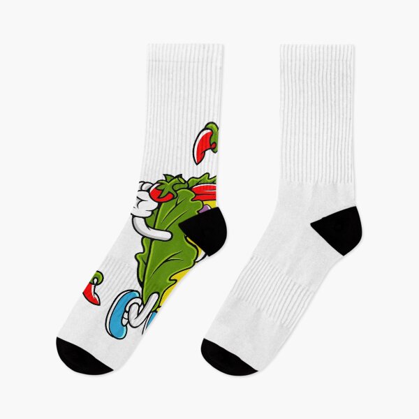 Item preview, Retro Cartoon Lettuce Juggling Chili Peppers designed and sold by Lexkon Liu's art.