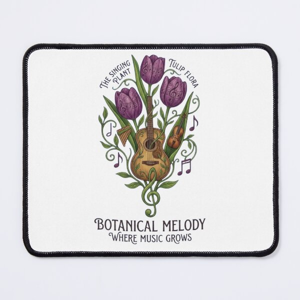 Item preview, Botanical Melody Guitar Tulips T-Shirt | Music Floral Illustration designed and sold by SONOONDESIGN.