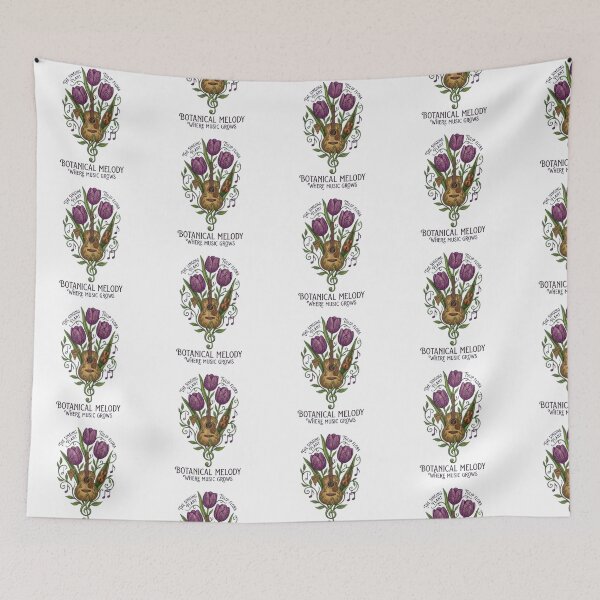 Item preview, Botanical Melody Guitar Tulips T-Shirt | Music Floral Illustration designed and sold by SONOONDESIGN.